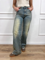 DENIM VITA ALTA STRAIGHT JERIKA SABBIATO SUSY MIX