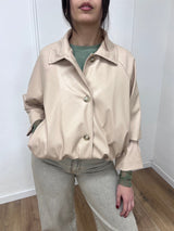 BOMBER ECO TRAMA INTRECCIATA BOTTEGA BEIGE SUSY MIX
