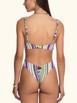 BIKINI TOP CON SLIP AMERICANO FISSO VIOLA