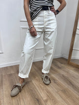 PANTALONE VITA ALTA OVETTO” CUORE” LATTE SUSY MIX