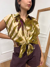 BLUSA S/M BOTTONI FANTASIA ASTRATTA FICO SUSY MIX