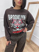 FELPA GIROCOLLO TIGER “BROOKLYN” MORO SUSY MIX