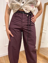 PANTALONE VITA ALTA OVETTO “CUORE” FICO SUSY MIX