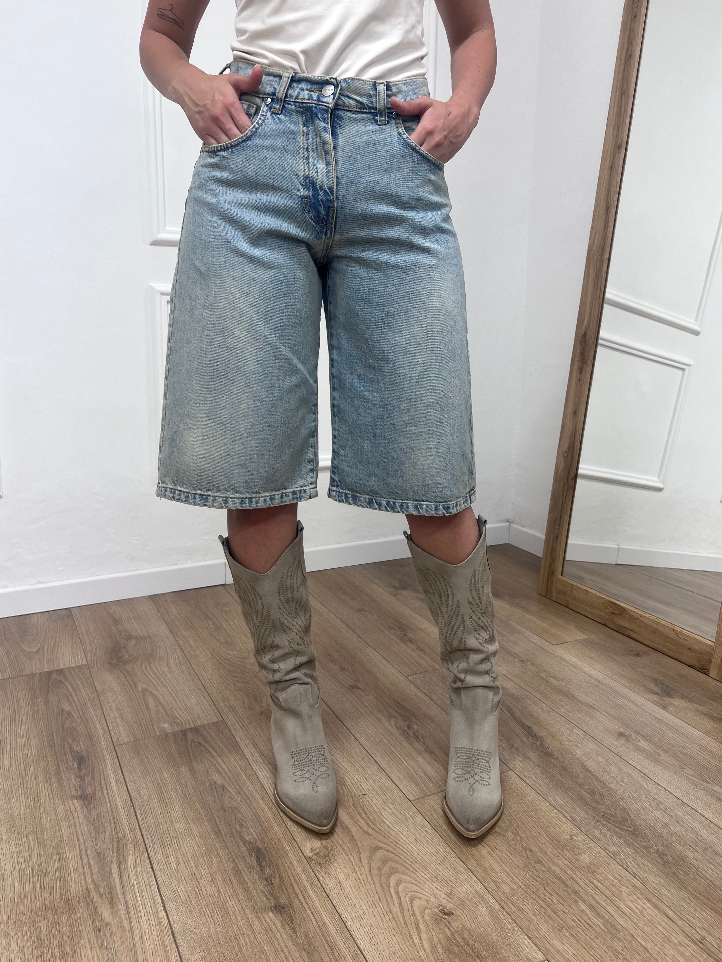 BERMUDA DENIM CAROLA SABBIATO CHIARO SUSY MIX