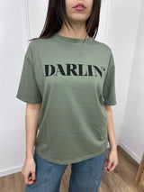 T-SHIRT M/C GIROCOLLO “DARLIN’ ” MILITARE SUSY MIX