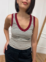 CANOTTA COSTINE RIGATA SCOLLO V INDIA GIOIA SUSY MIX