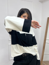 POLO RIGATA M/CAMPANA BOTTONE GIOIELLO NERO SUSY MIX