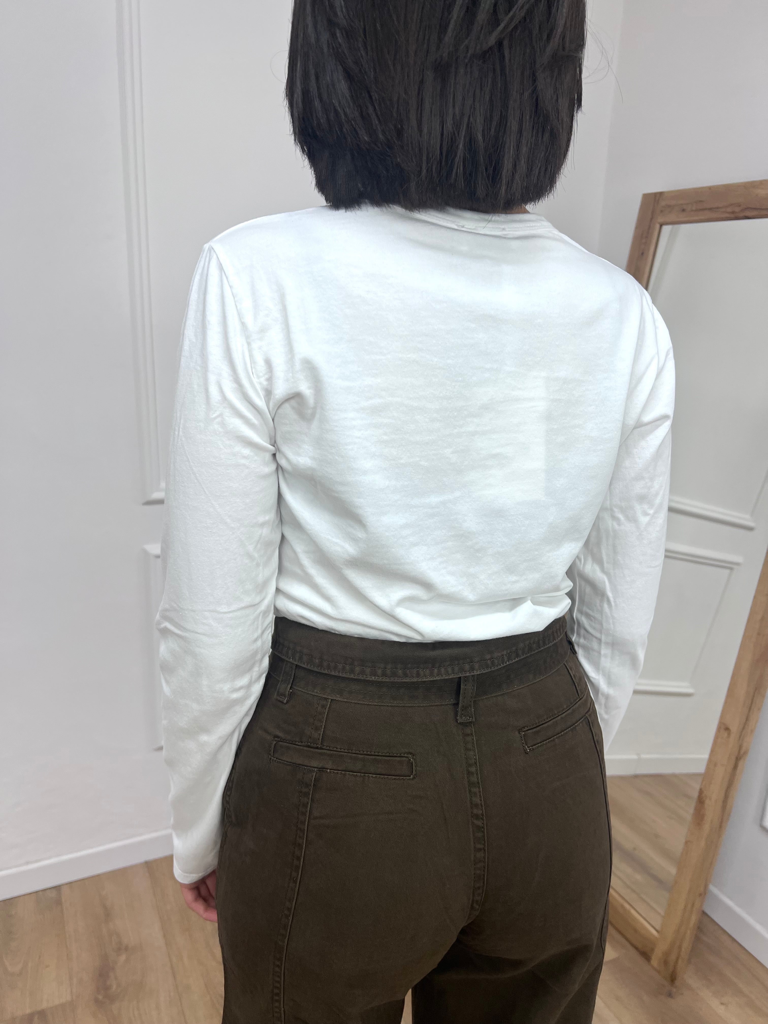MAGLIA SERAFINO M/LUNGA LATTE SUSY MIX