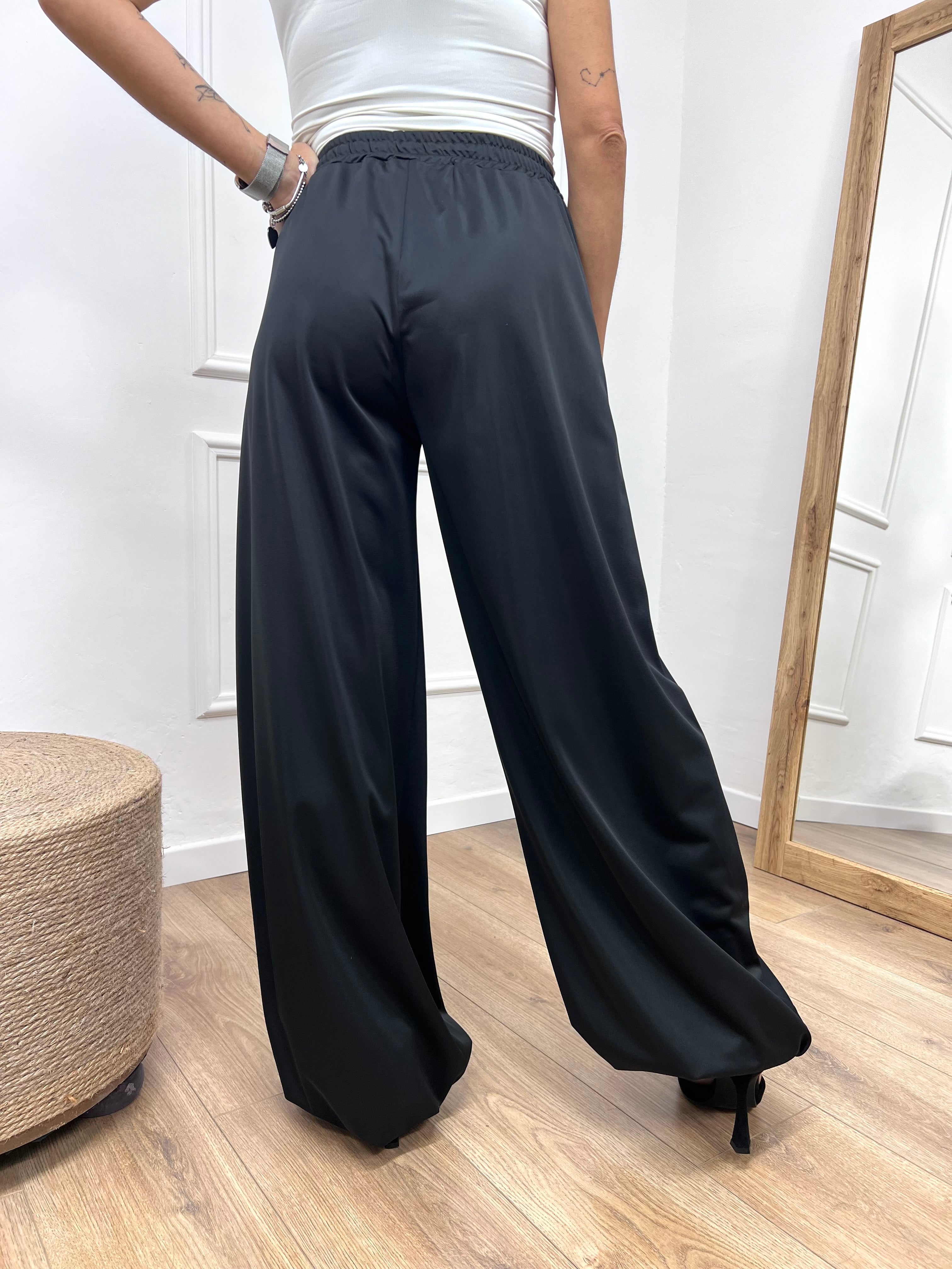 PANTALONE BALLON BANDA & PIZZO DAIANA NERO SUSY MIX