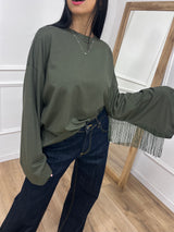 MAGLIA GIRO MANICA CAMPANA FRANGE MILITARE MOTEL