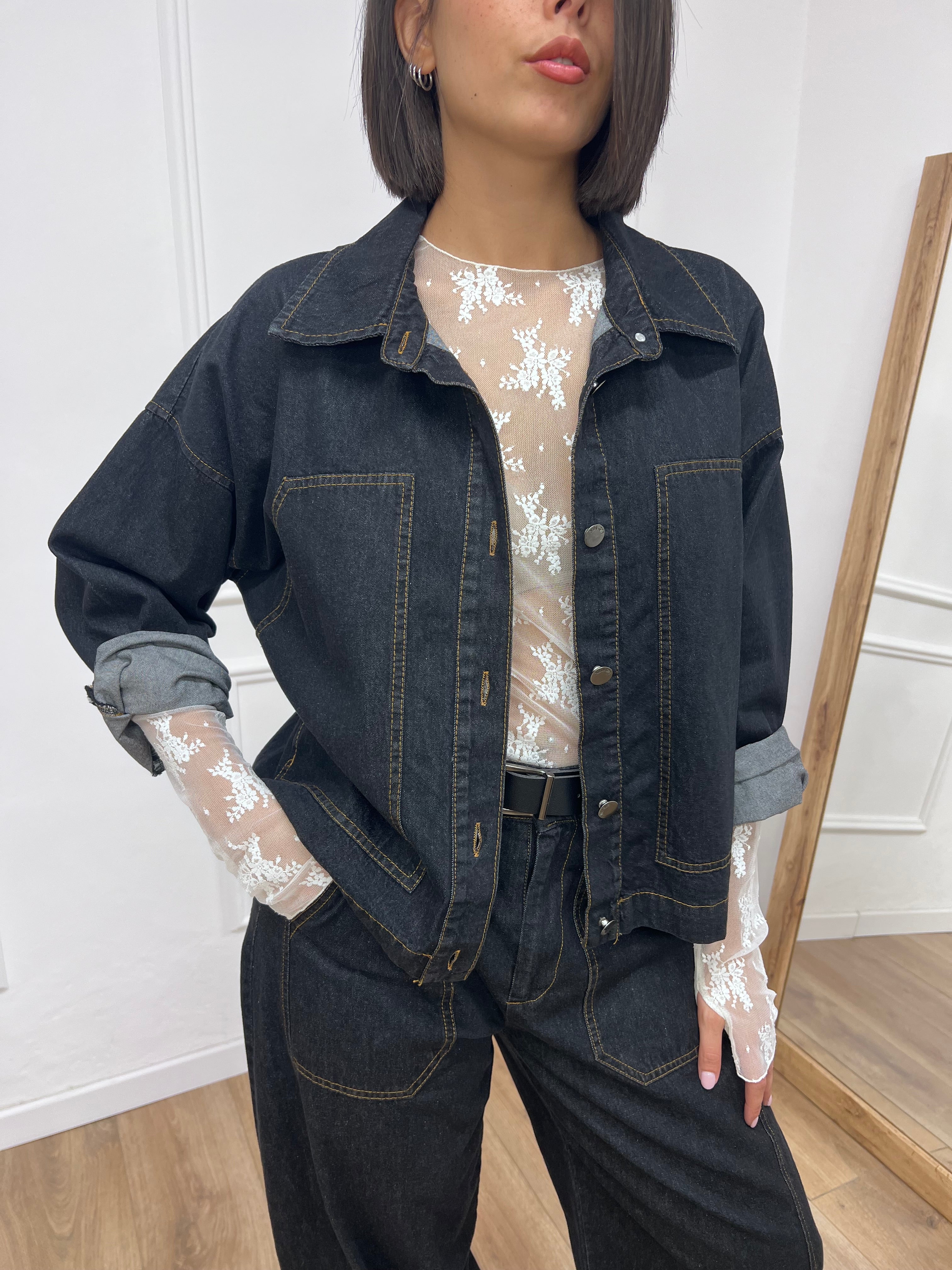 GIUBBINO DENIM SCATOLA DARK SUSY MIX