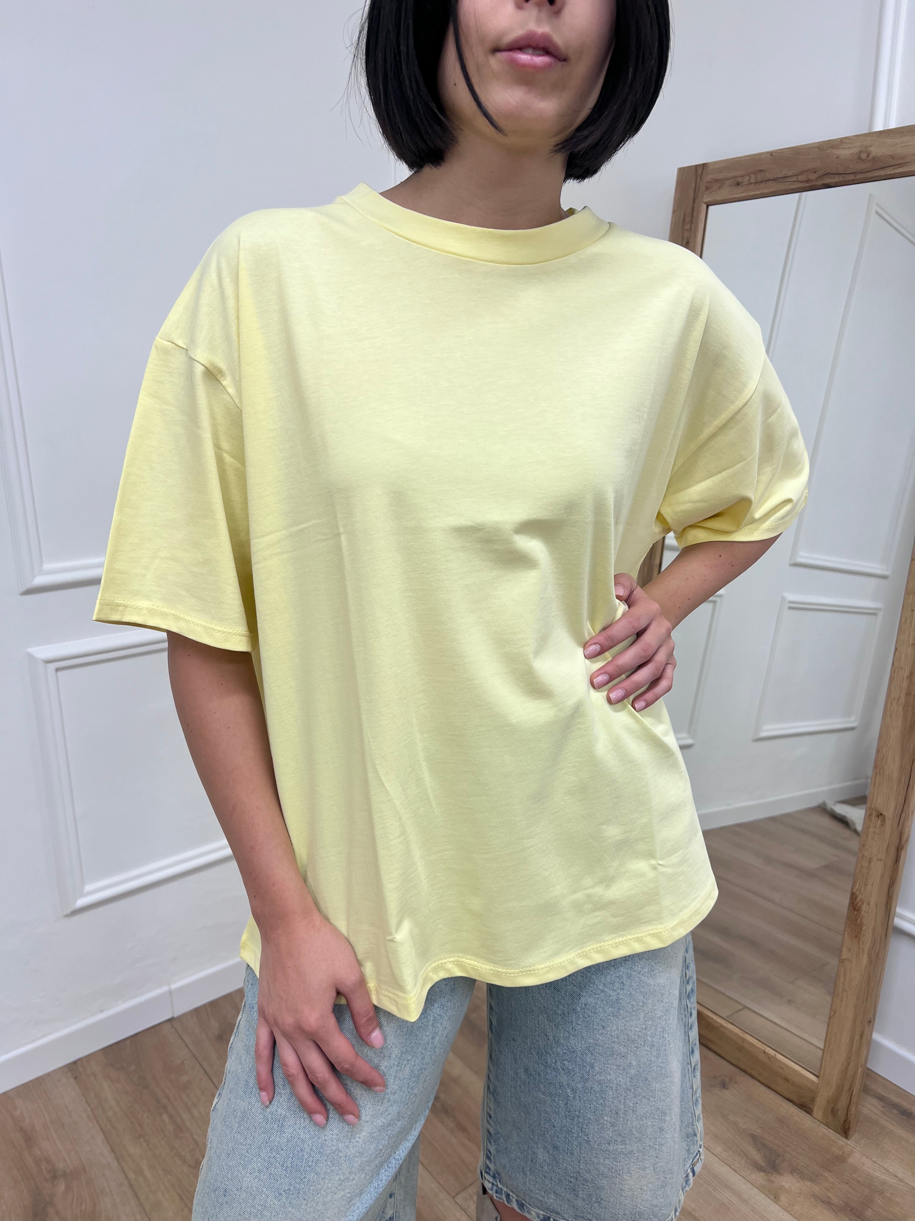 T-SHIRT M/C OVER BASIC NATALIA GIALLO SUSY MIX