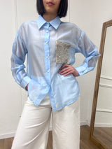 CAMICIA CON TASCA A TOPPA PAILLETTES MIRA CIELO SUSY MIX