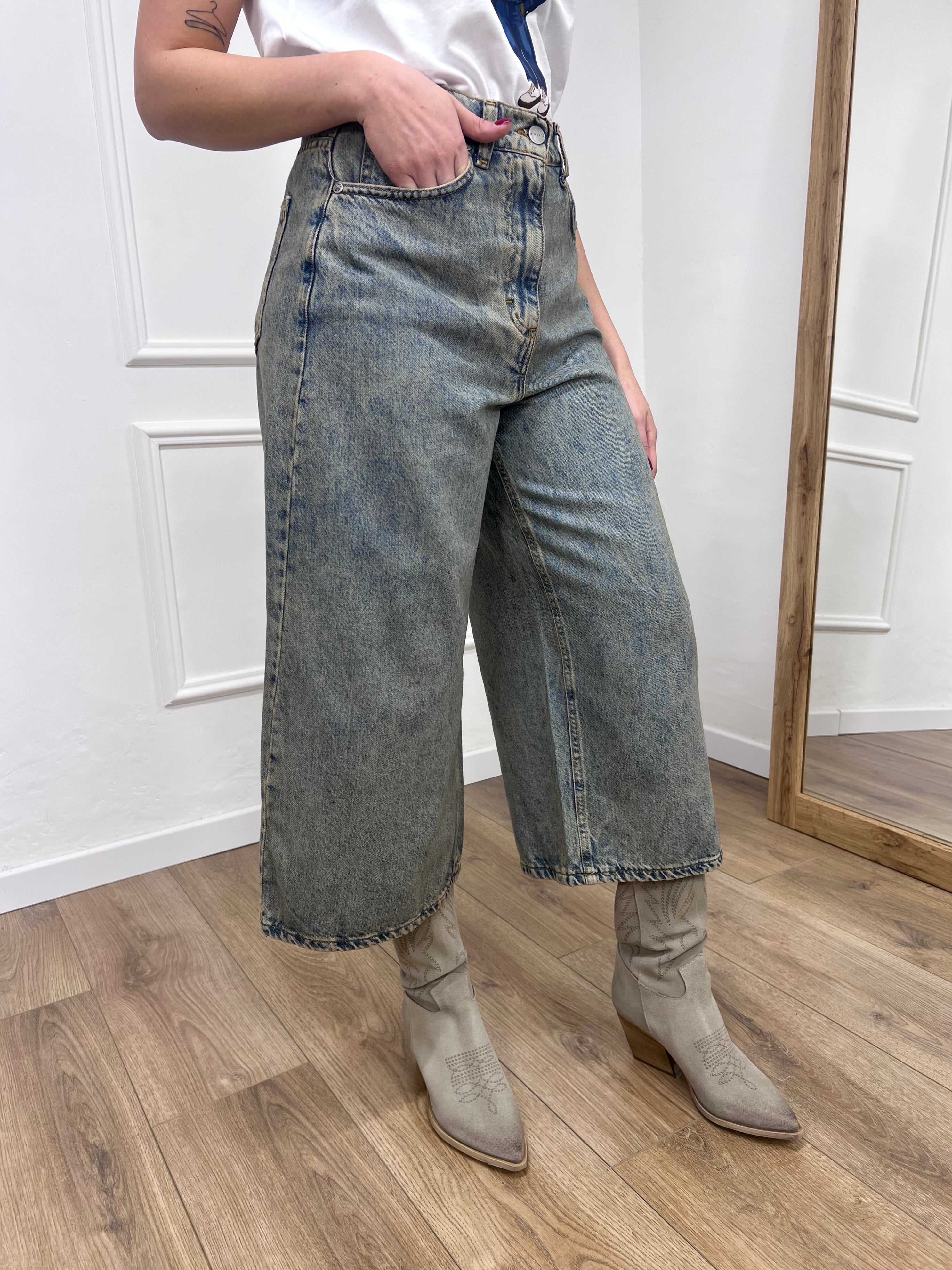 SUSY MIX DENIM BERMUDA PALAZZO MARTY SABBIATO