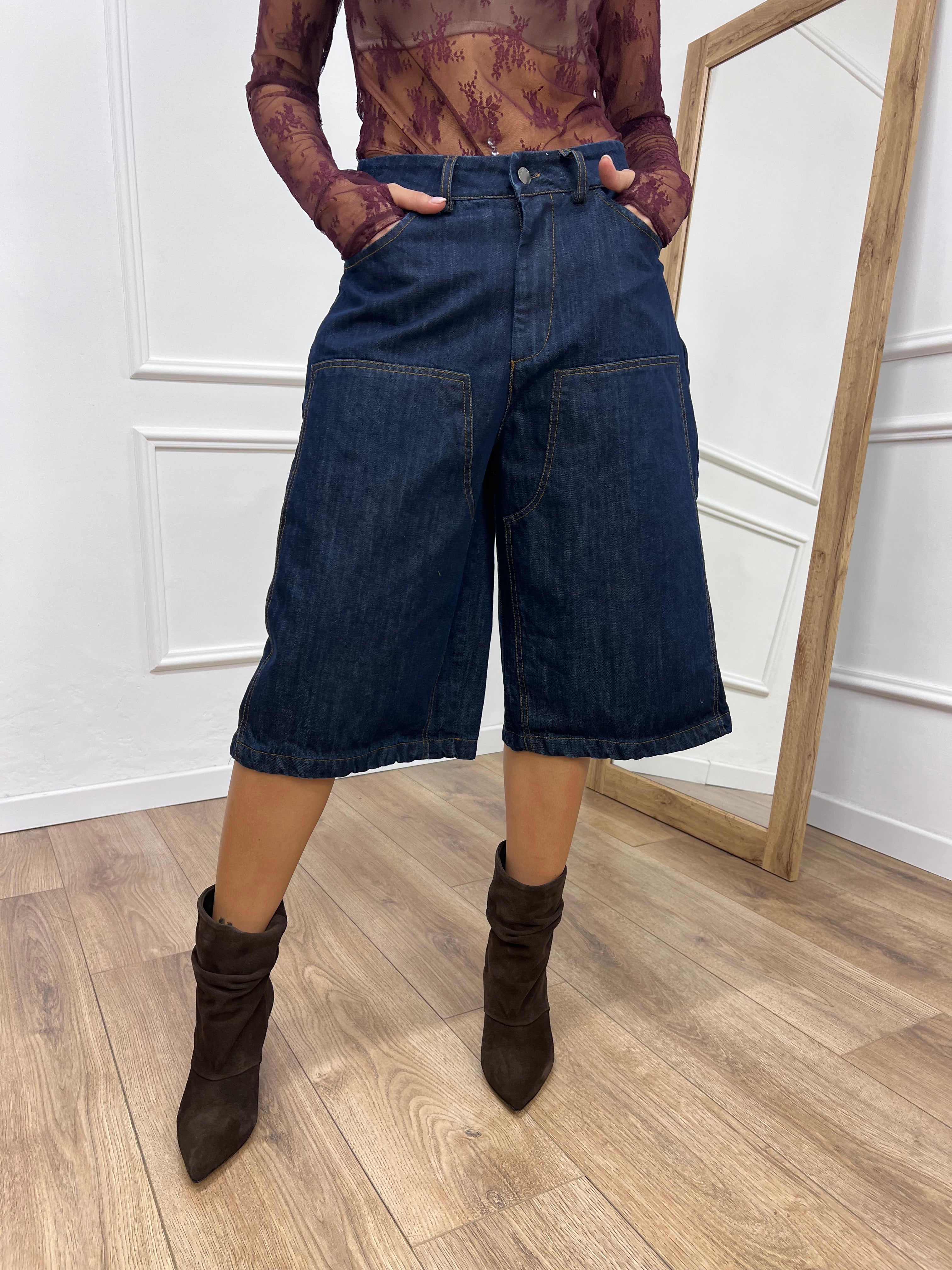 BERMUDA DENIM UTILITY GAIA BLU ZERO SUSY MIX