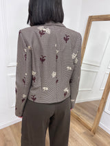 GIACCA CROP PEDY PULL RICAMI LILA VINO SISY MIX