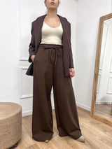 PANTALONE PALAZZO PUNTO MILANO CIOCCOLATO MOTEL