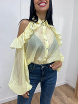 BLUSA CUT OUT ROUCHES ALENA GIALLO SUSY MIX