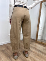 PANTALONE BALLON STELLINA TELA DENIM CAMEL SUSY MIX