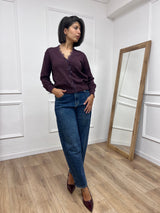 DENIM VITA REGOLARE BARREL CROPPED CINZIA BLU