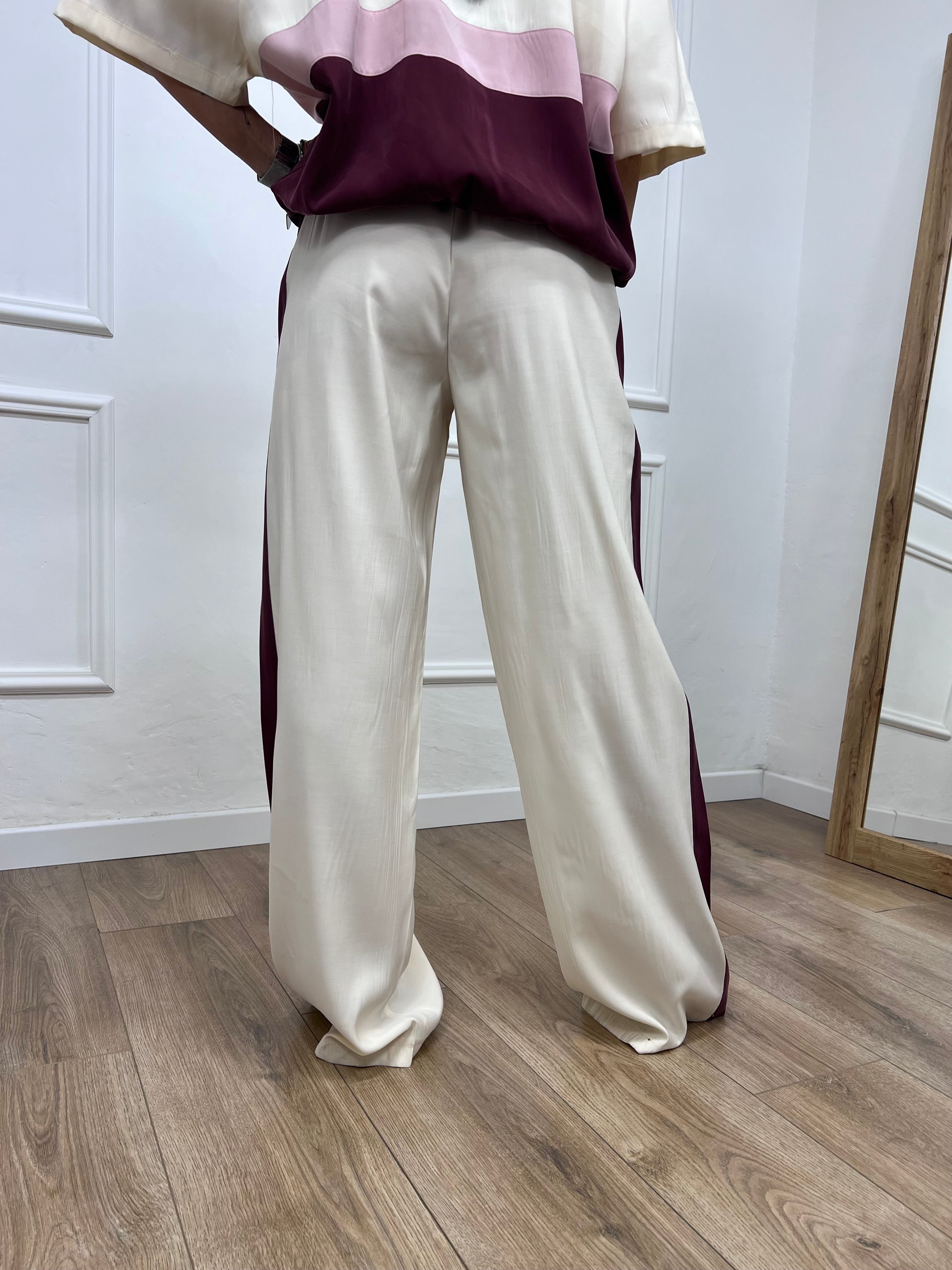 PANTALONE LACCIO BANDA CUPRO IRINA BURRO MOTEL