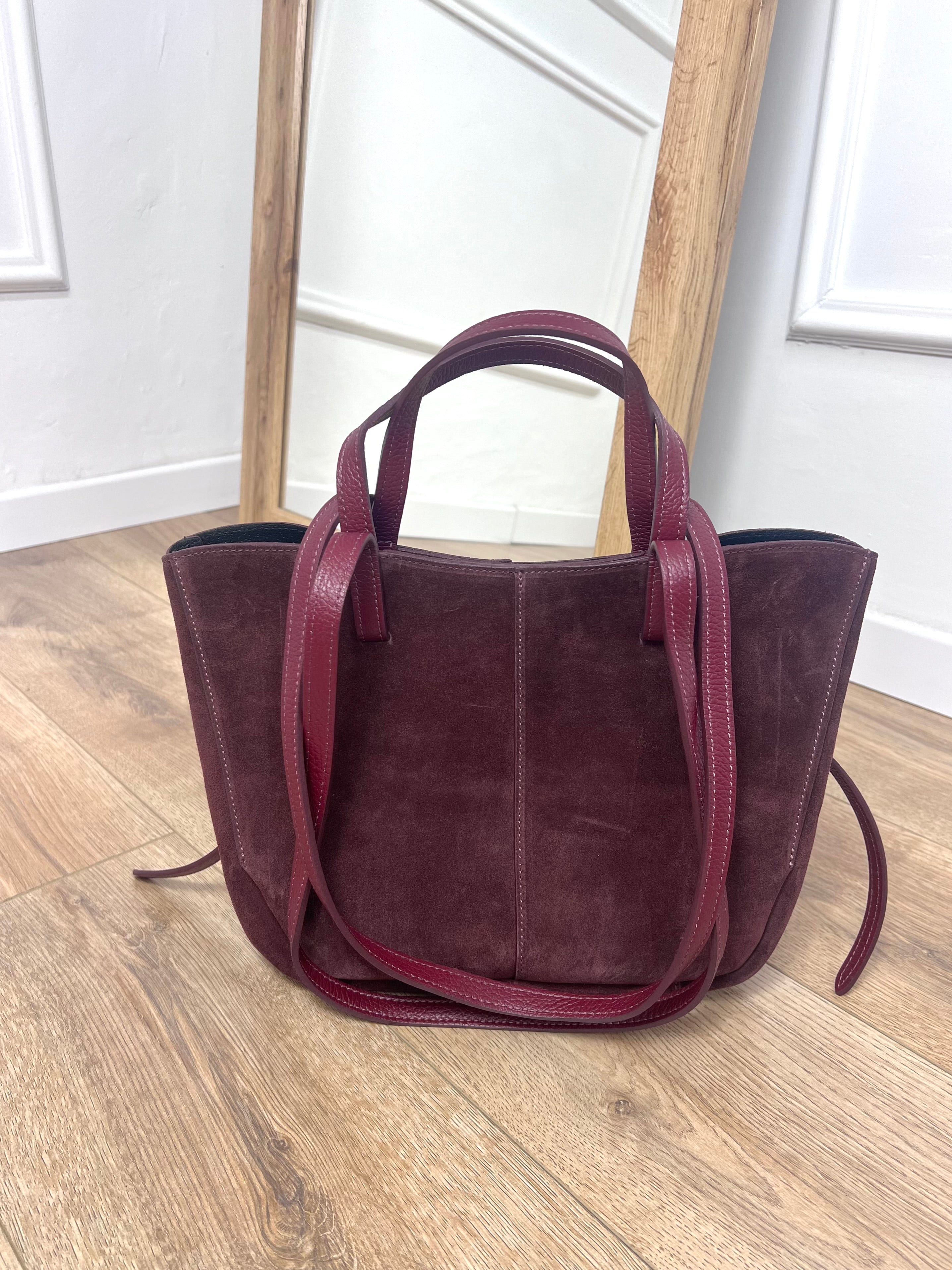 BORSA TOTE PELLE CAMOSCIO CYME BAROLO