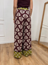 PANTALONE VITA ALTA PALAZZO FANTASIA FICO SUSY MIX