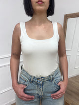 CANOTTA SCOLLO QUADRO JERSEY IRMA BURRO SUSY MIX