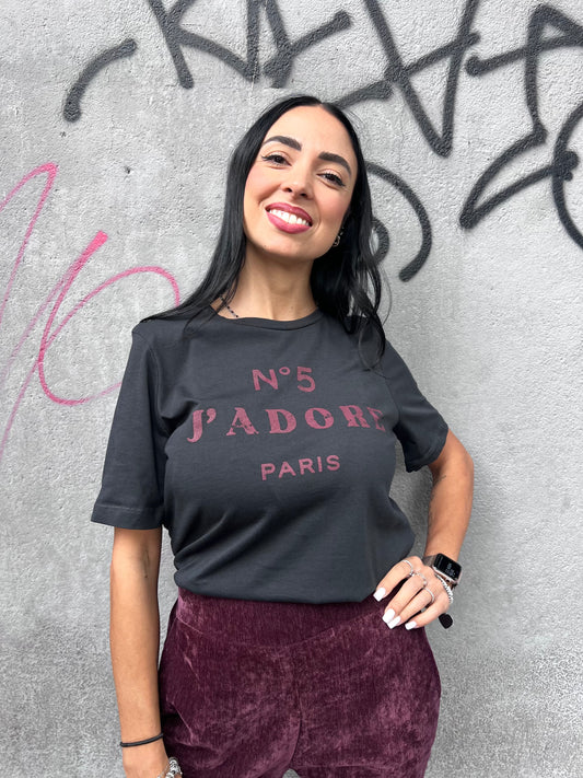 PHILIA LOFT T-SHIRT M/M BASIC J’ADORE NERO