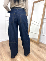 DENIM PALAZZO BARREL TOPPE BLU ZERO SUSY MIX