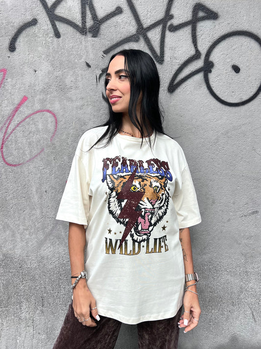 PHILIA LOFT T-SHIRT M/M BASIC STAMPA TIGER BURRO