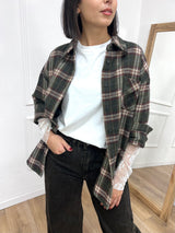 CAMICIA CHECK FLANELLA PAMELA MILITARE MOTEL