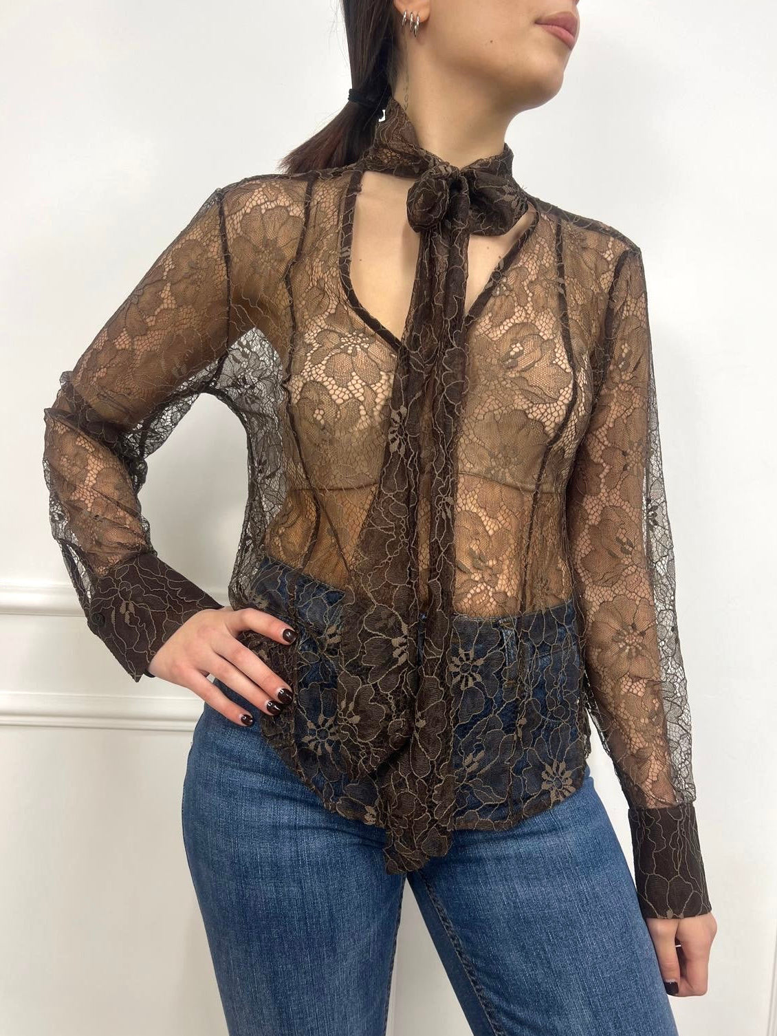 SUSY MIX BLUSA PIZZO FIOCCO SULEIMA MORO