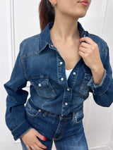 CAMICIA FIT DENIM ANDREIA BLU SUSY MIX