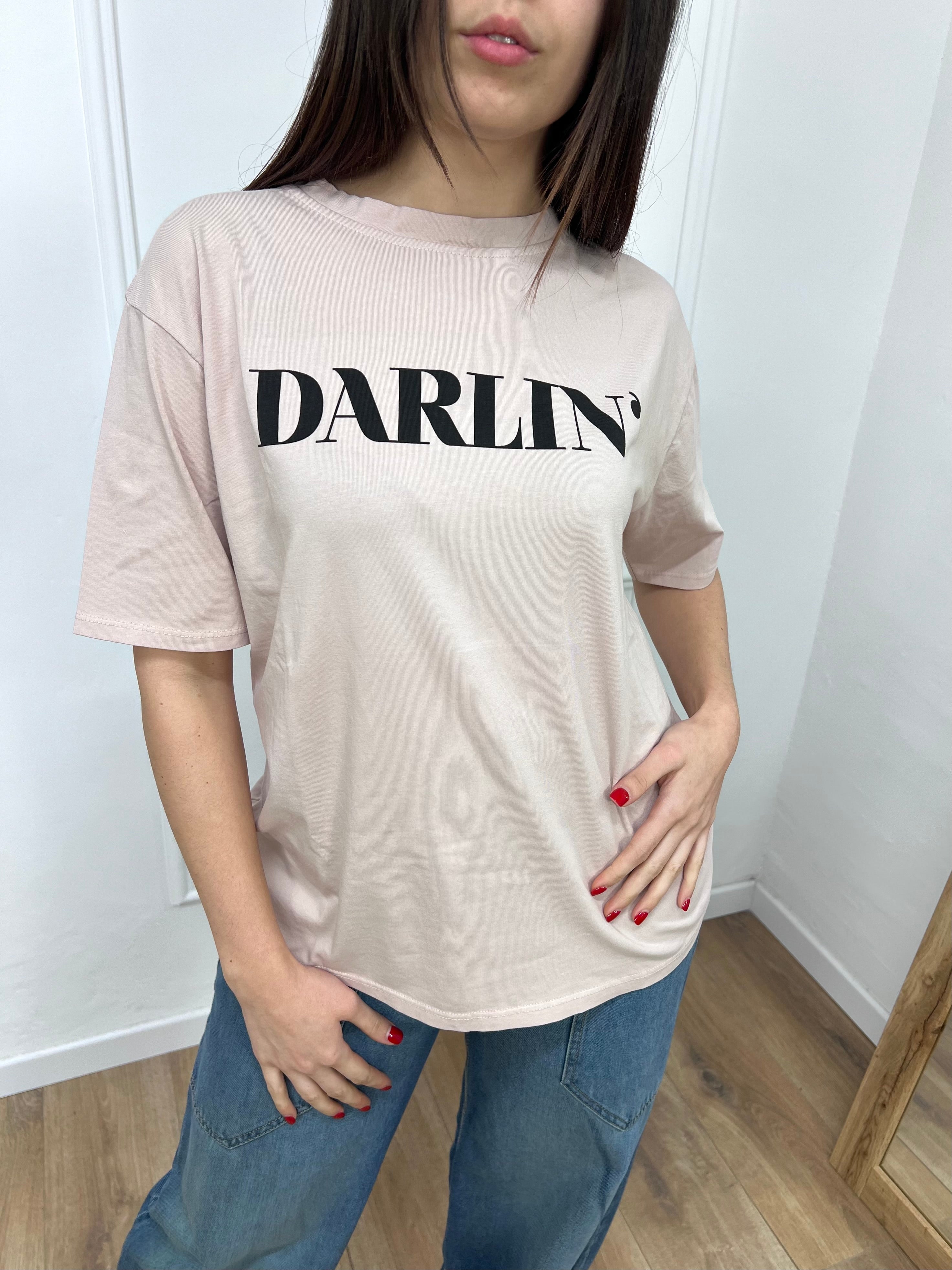 T-SHIRT M/C GIROCOLLO “DARLING” CIPRIA SUSY MIX