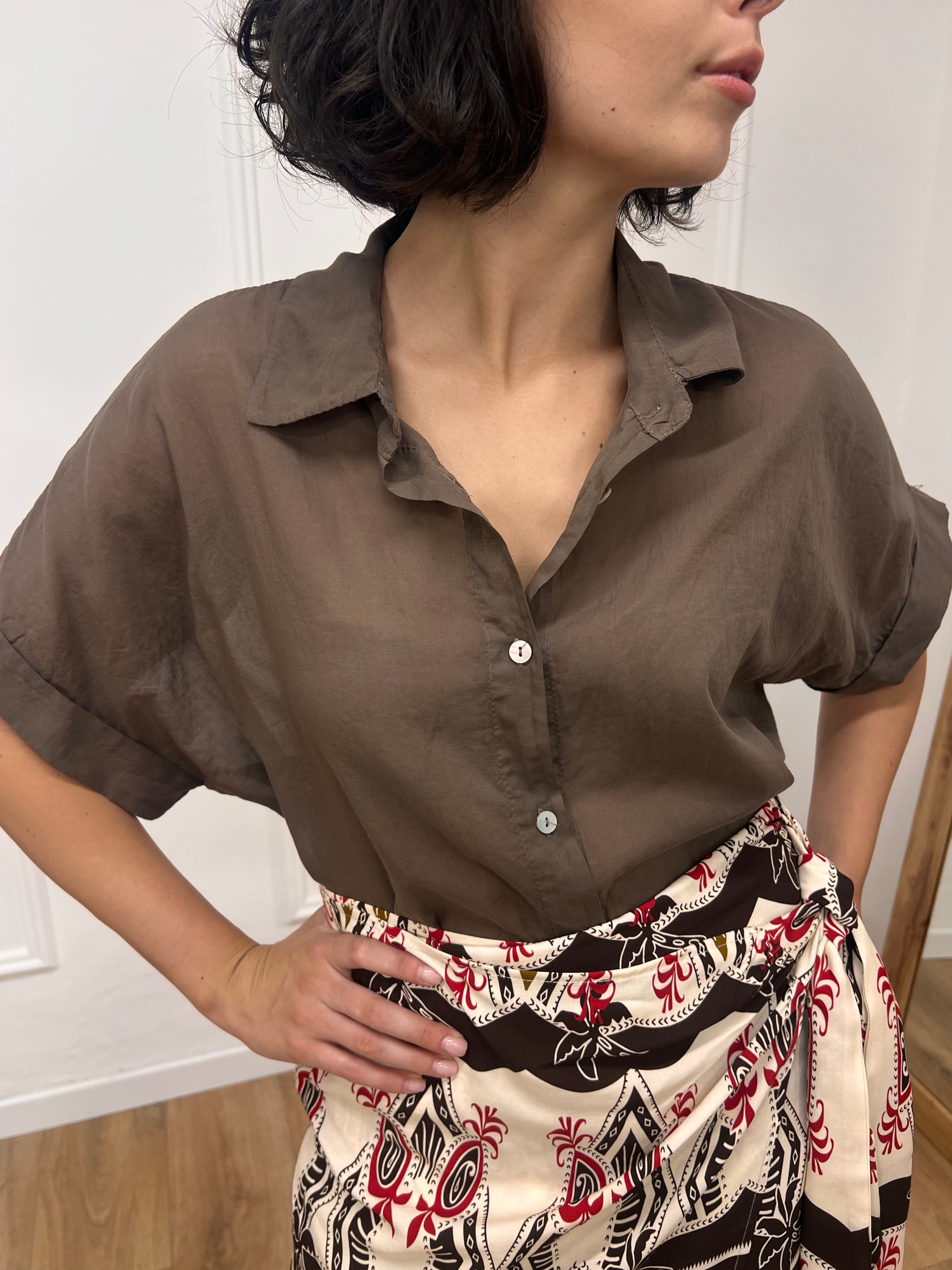 CAMICIA LUNGA MUSSOLA M/C BOTTONI JALE MORO SUSY MIX