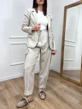 GIACCA MONOPETTO AVVITATA CECILIA BEIGE