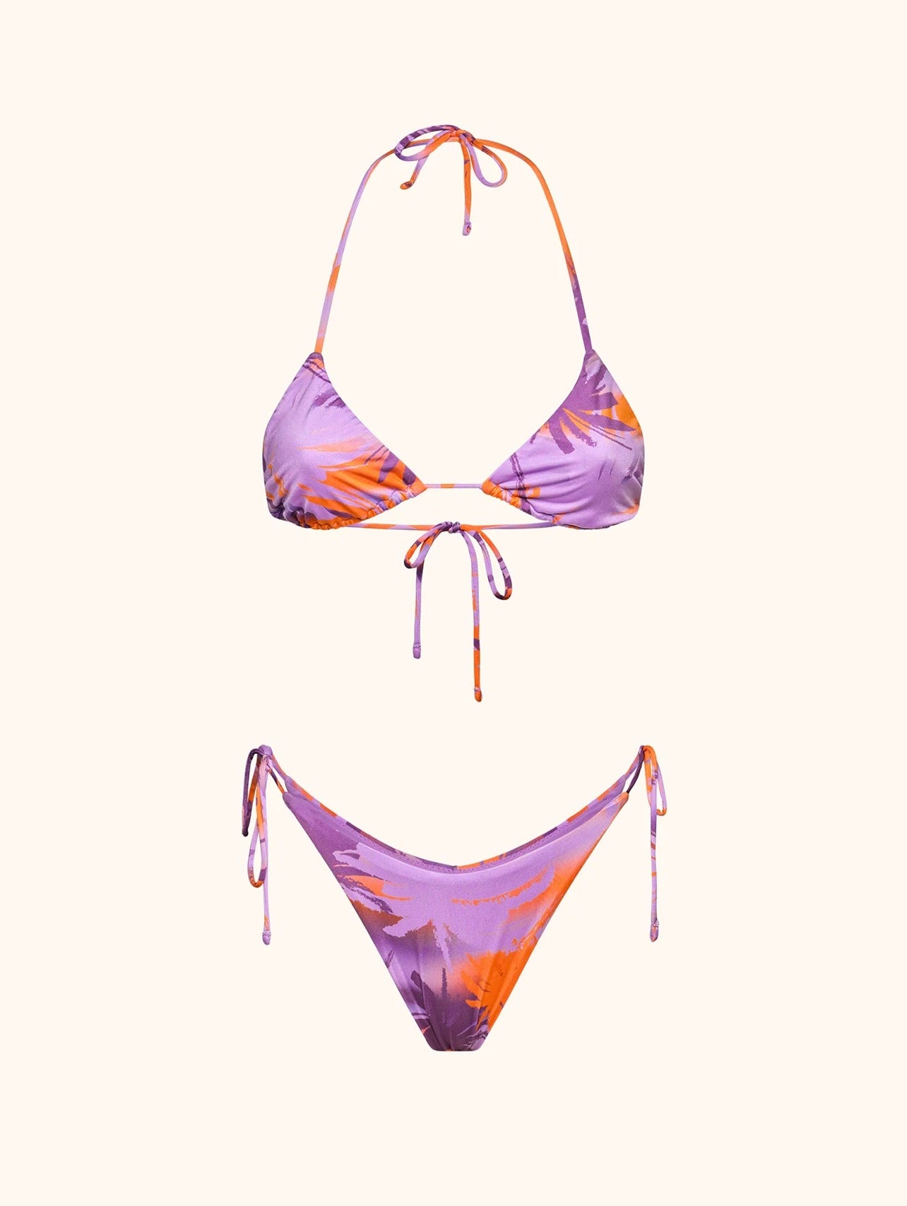 BIKINI TRIANGOLO CON SLIP AMERICANO REGOLABILE ARANCIO ME FUI
