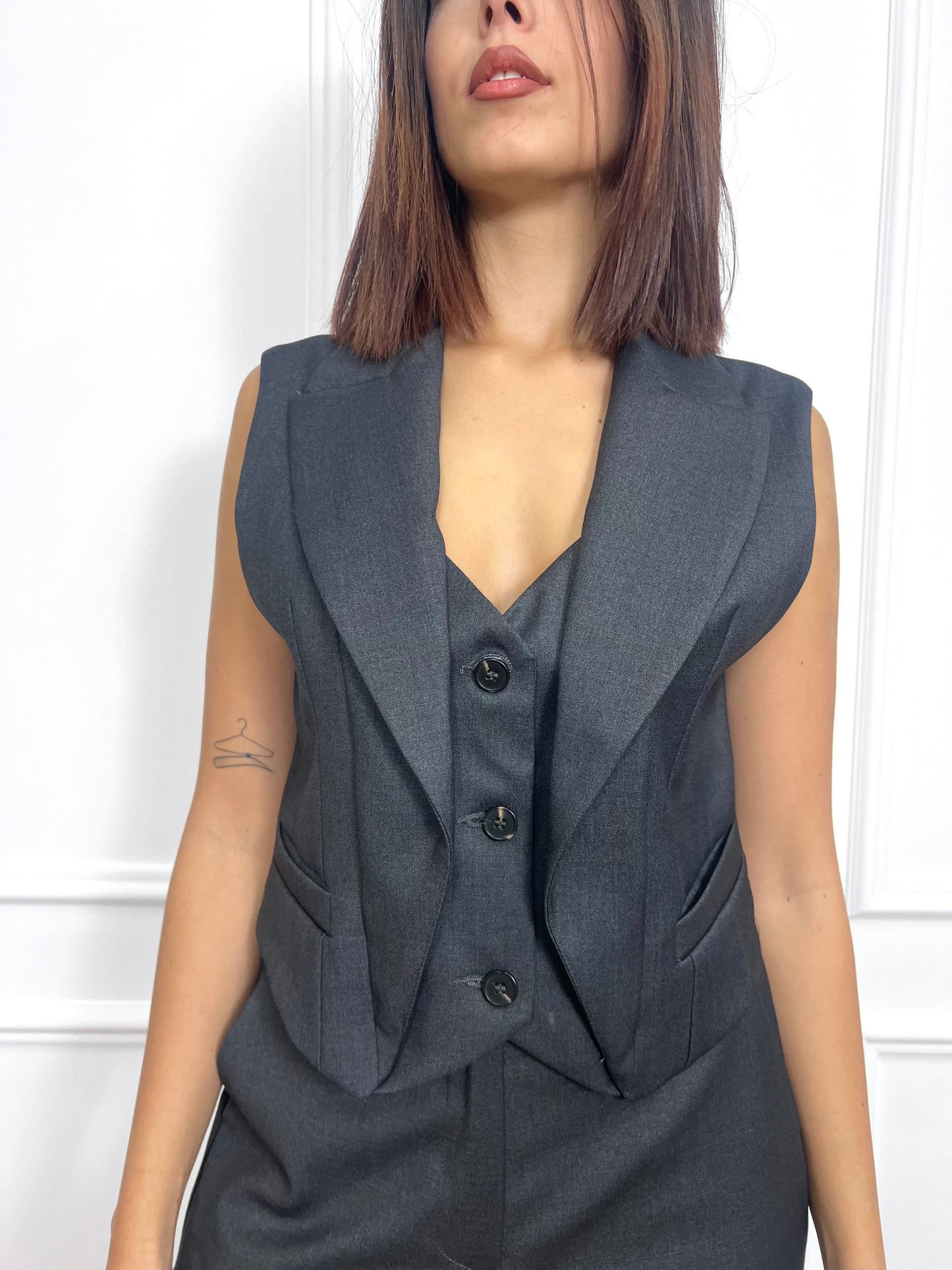 SUSY MIX GILET SARTORIALE REVER CAMILLA GRAFFITE