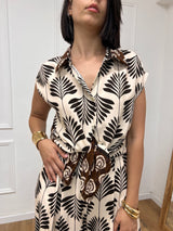 BLUSA SMANICATA BOTTONI FANTASIA MORO SUSY MIX