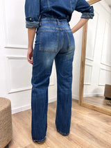 DENIM VITA ALTA STRAIGHT ROTTURE JERIKA BLU SUSY MIX