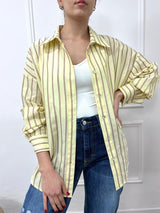 CAMICIA OVER GESSATA PENNY GIALLO SUSY MIX