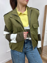 BOMBER SMANICATO TASCONI TAMI VERDE SUSY MIX