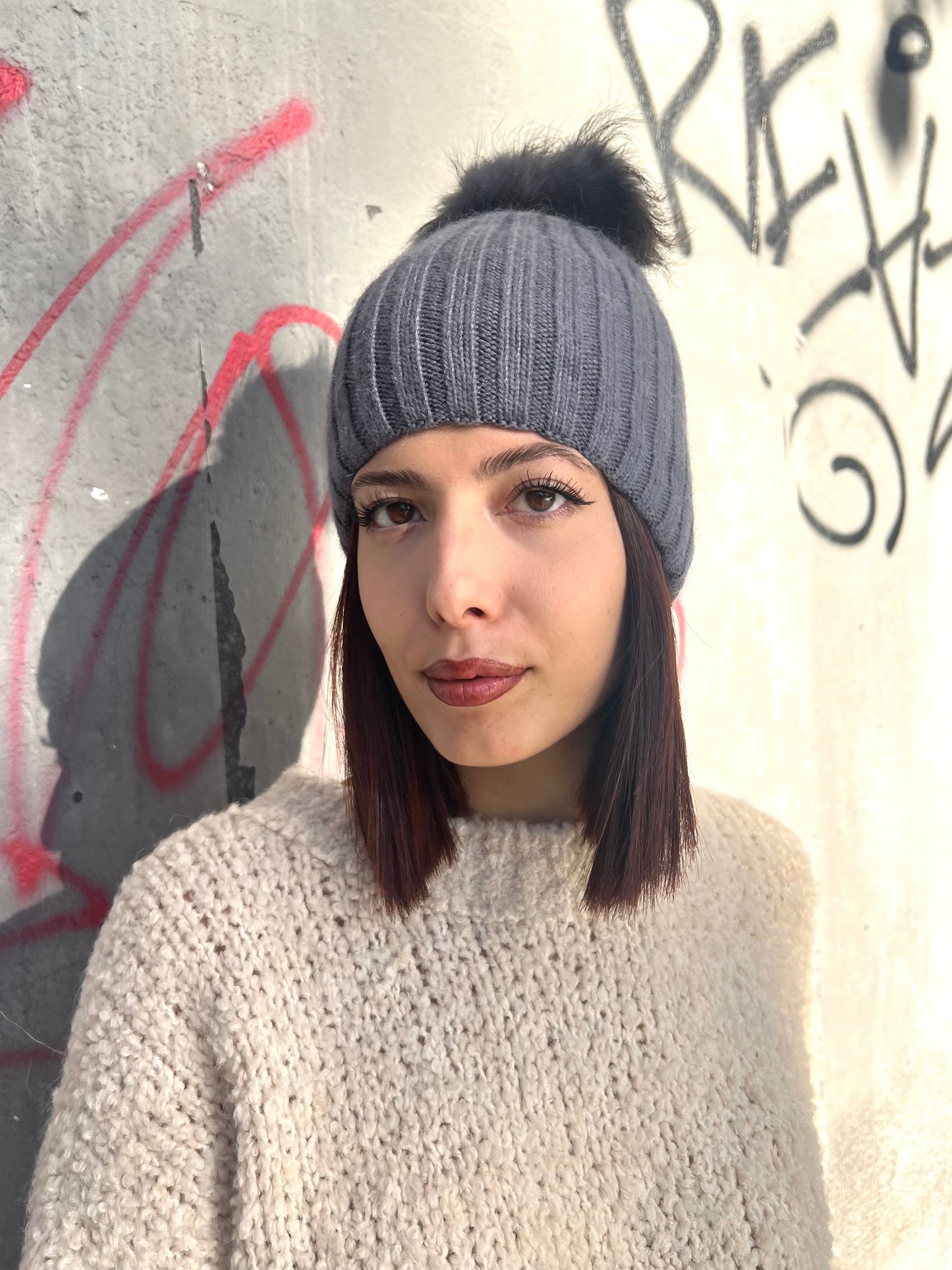 CUFFIA COSTE CON PON PON RIMOVIBILE FUMO