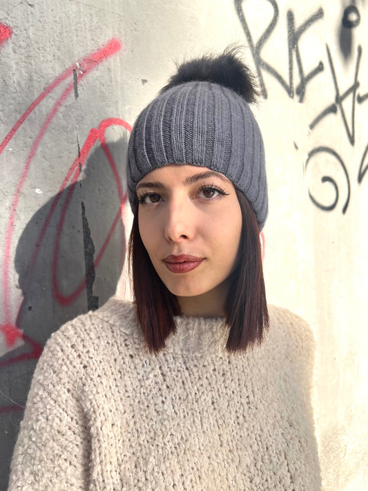 CUFFIA COSTE CON PON PON RIMOVIBILE FUMO