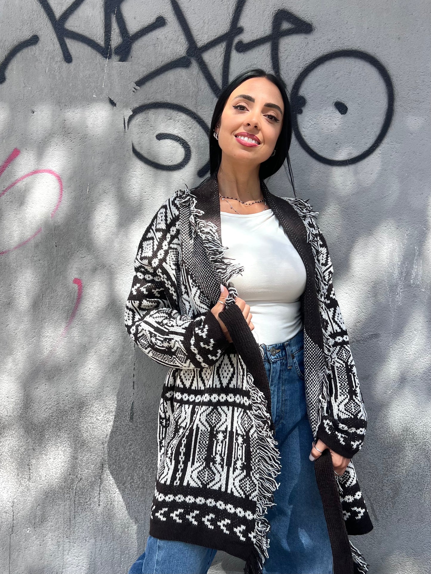 SUSY MIX CARDIGAN CABAN FANTASIA ETNICA FARAH MORO