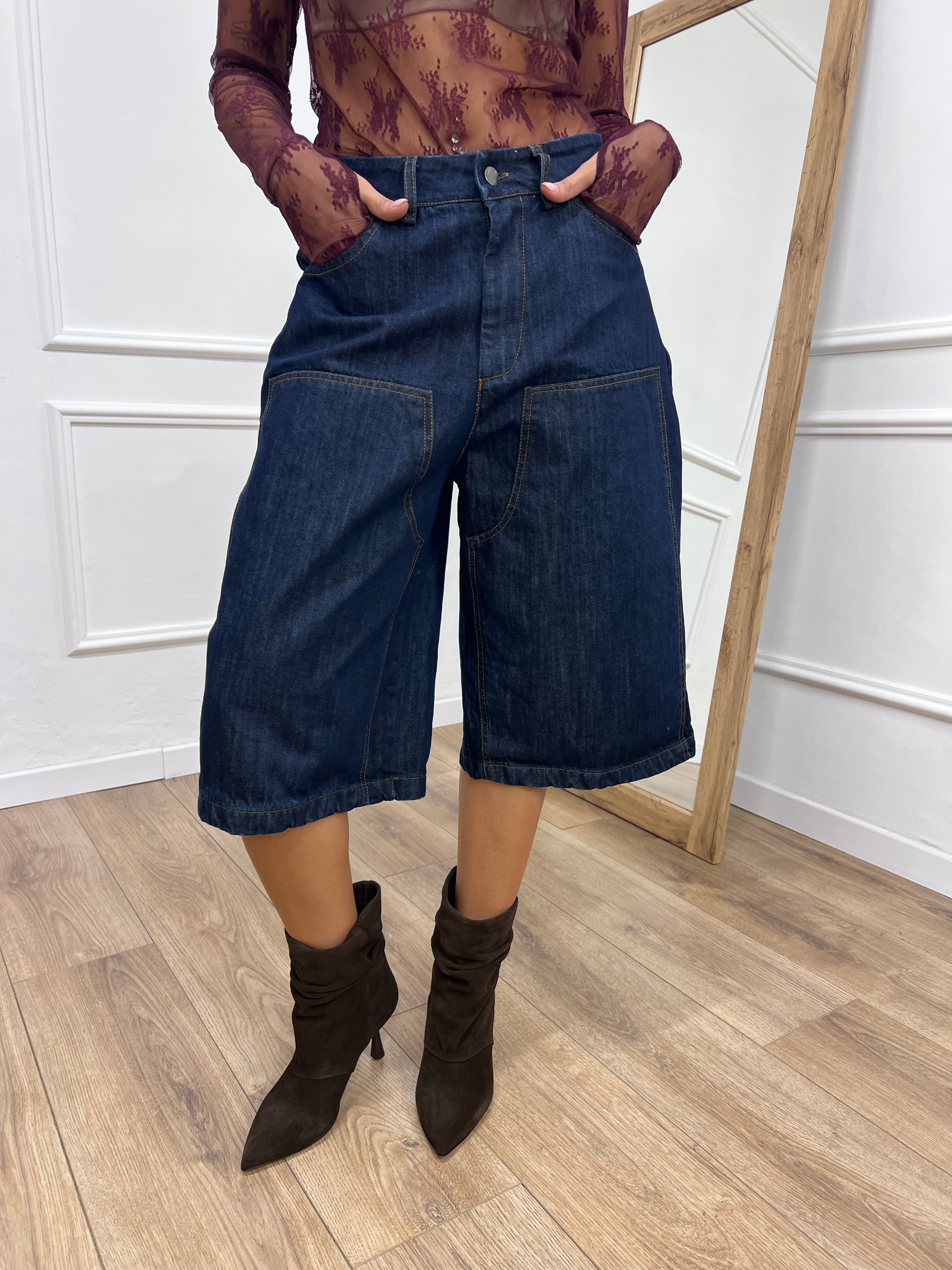 BERMUDA DENIM UTILITY GAIA BLU ZERO SUSY MIX