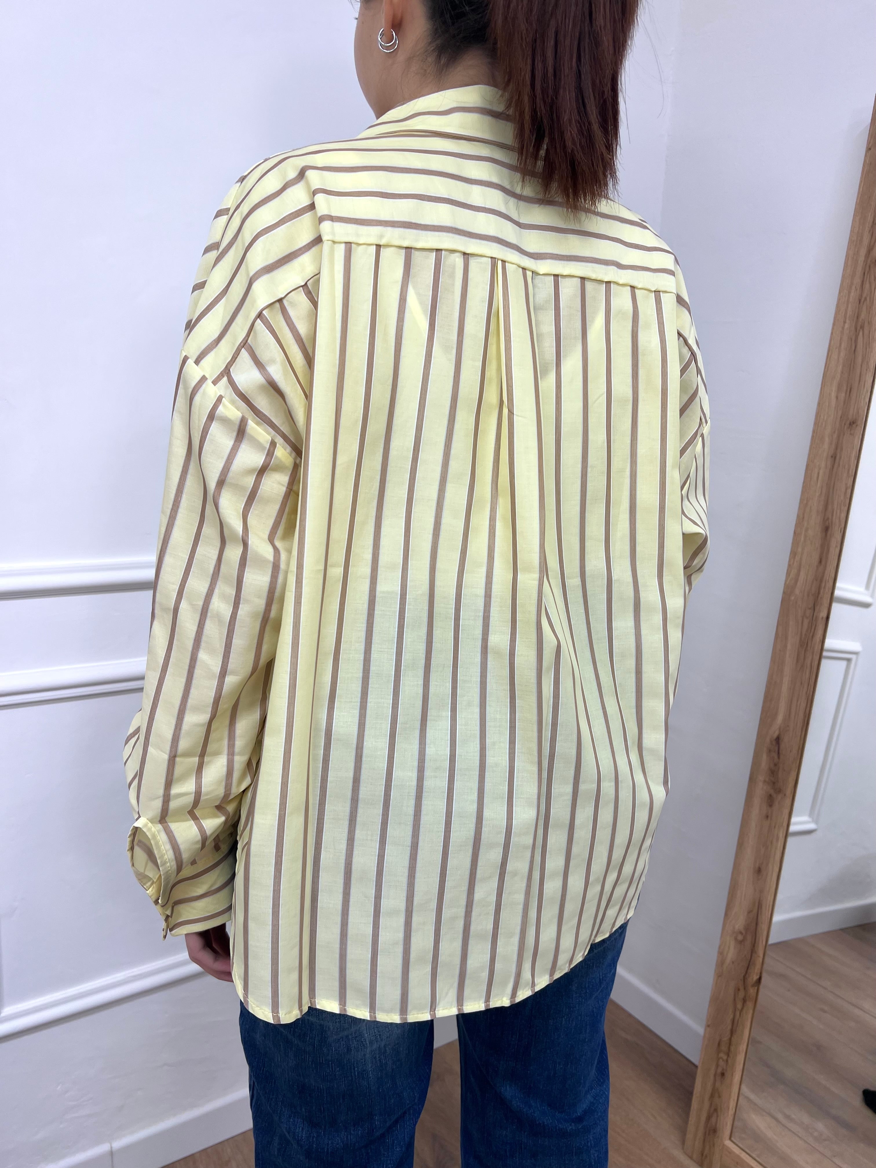 CAMICIA OVER GESSATA PENNY GIALLO SUSY MIX