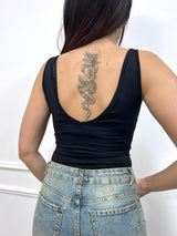 BODY DOPPIO SCOLLO V TACTEL IRMA NERO SUSY MIX