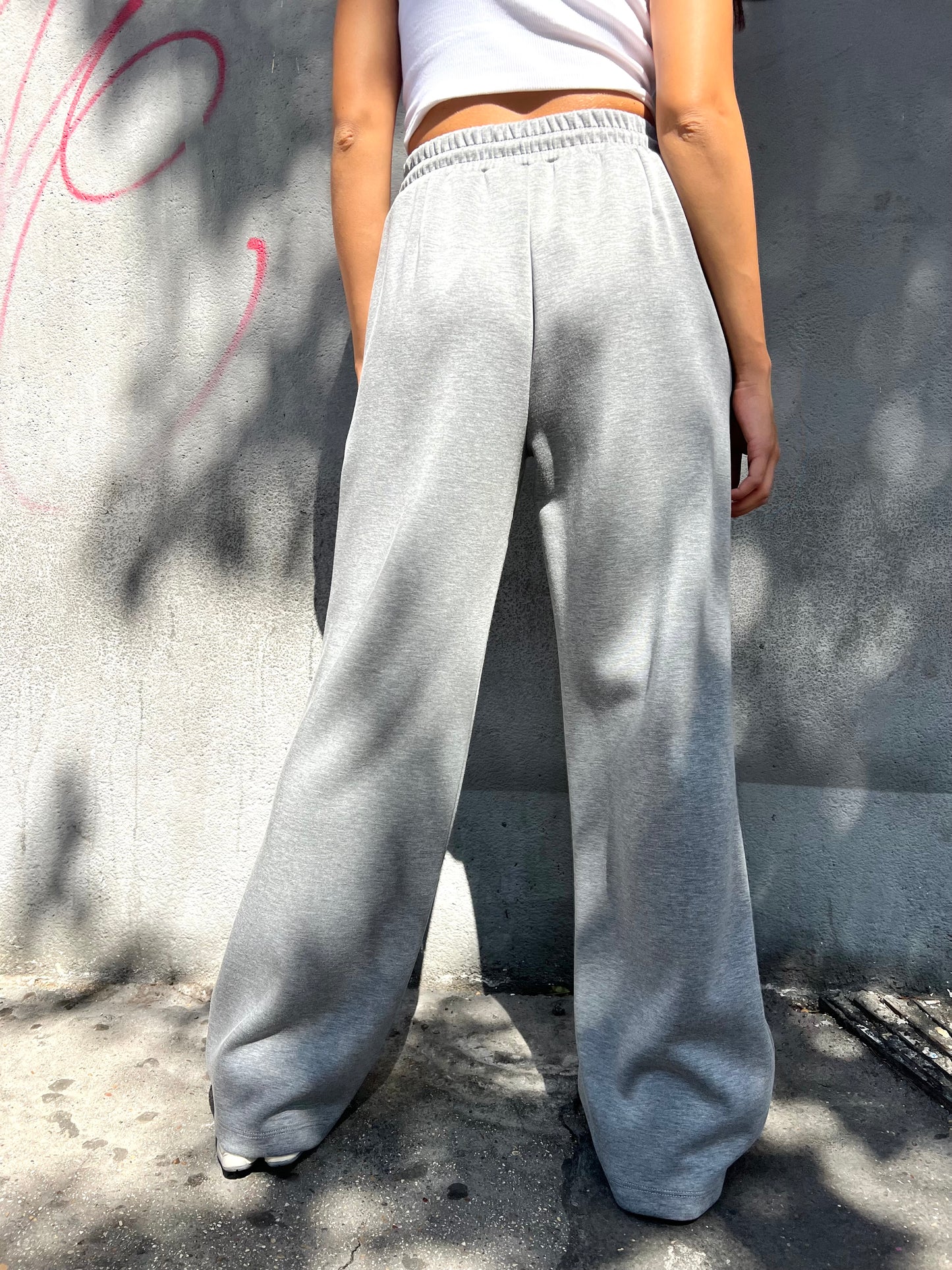 SUSY MIX PANTALONE LACCIO SCUBA GRIGIO